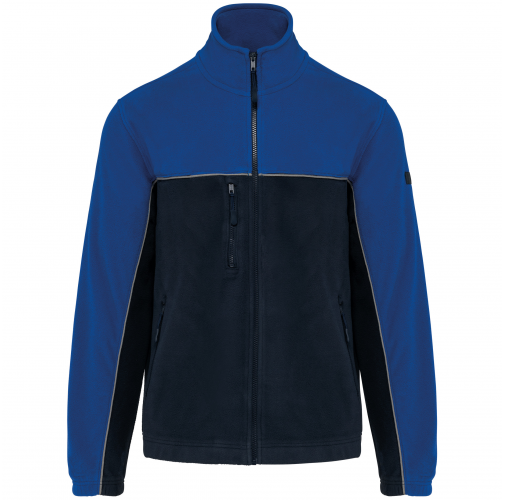 navy / royal blue Chaqueta micropolar bicolor ecorresponsable - Unisex