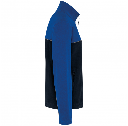 navy / royal blue Chaqueta micropolar bicolor ecorresponsable - Unisex