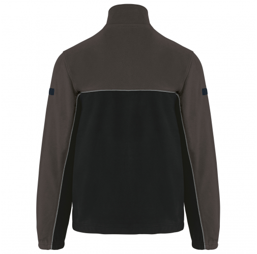 black / dark grey Chaqueta micropolar bicolor ecorresponsable - Unisex