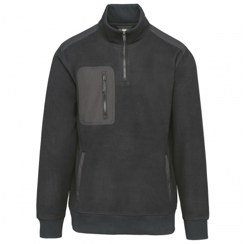 dark grey Polar 1/4 cremallera ecorresponsable unisex