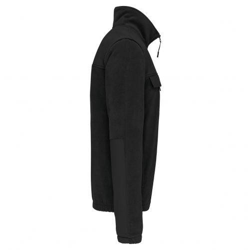 black Chaqueta polar con mangas amovibles