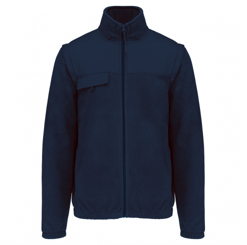 navy Chaqueta polar con mangas amovibles