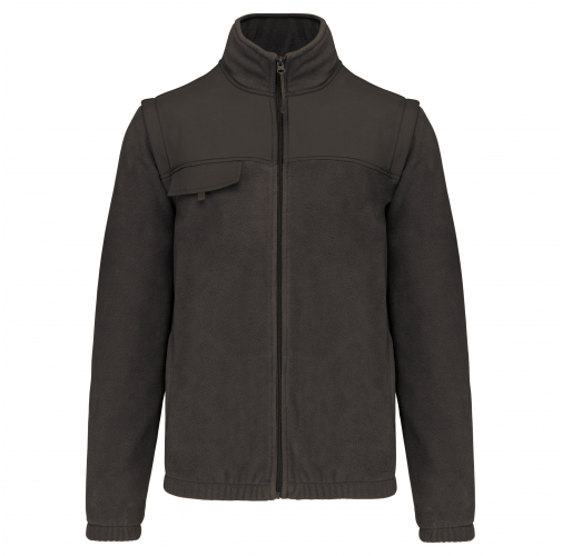 dark grey Chaqueta polar con mangas amovibles