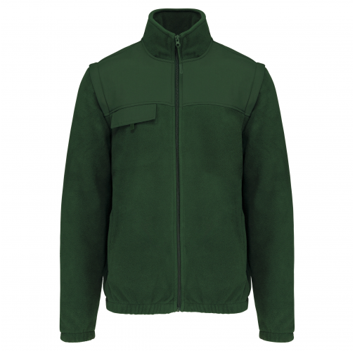 forest green Chaqueta polar con mangas amovibles
