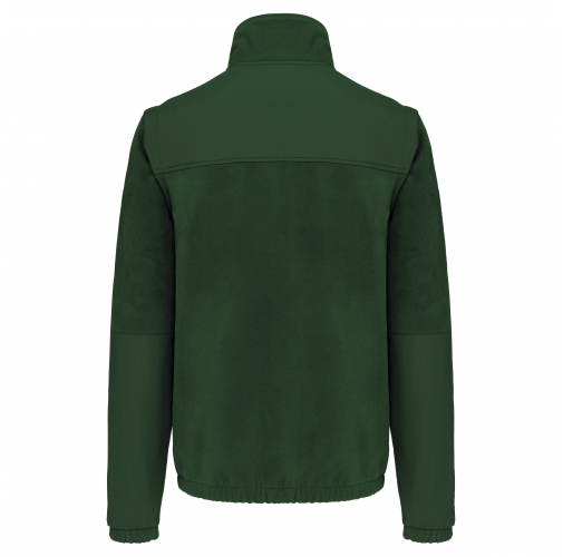 forest green Chaqueta polar con mangas amovibles