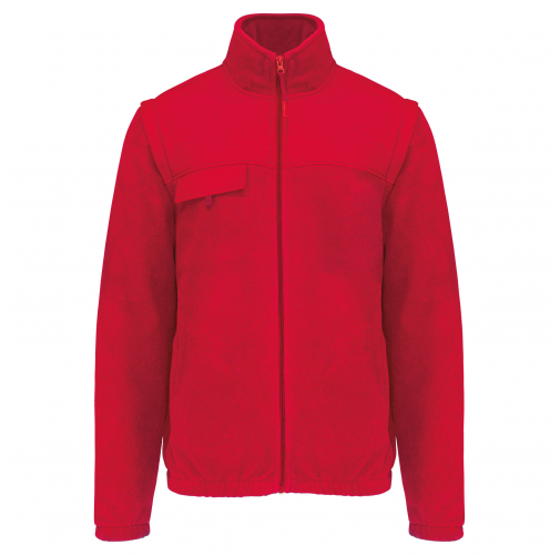 red Chaqueta polar con mangas amovibles