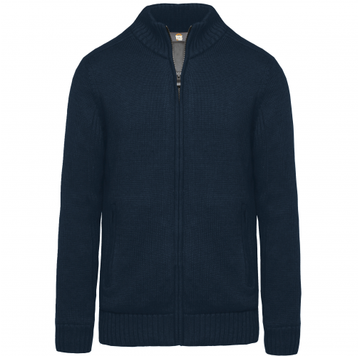 navy Cárdigan con forro polar hombre