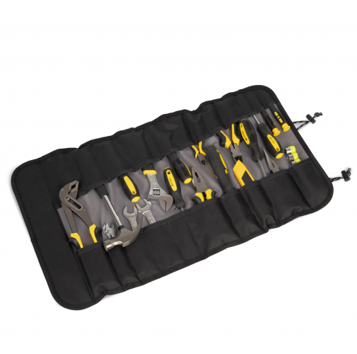 full grey / black Estuche enrollable portaherramientas para 22 piezas