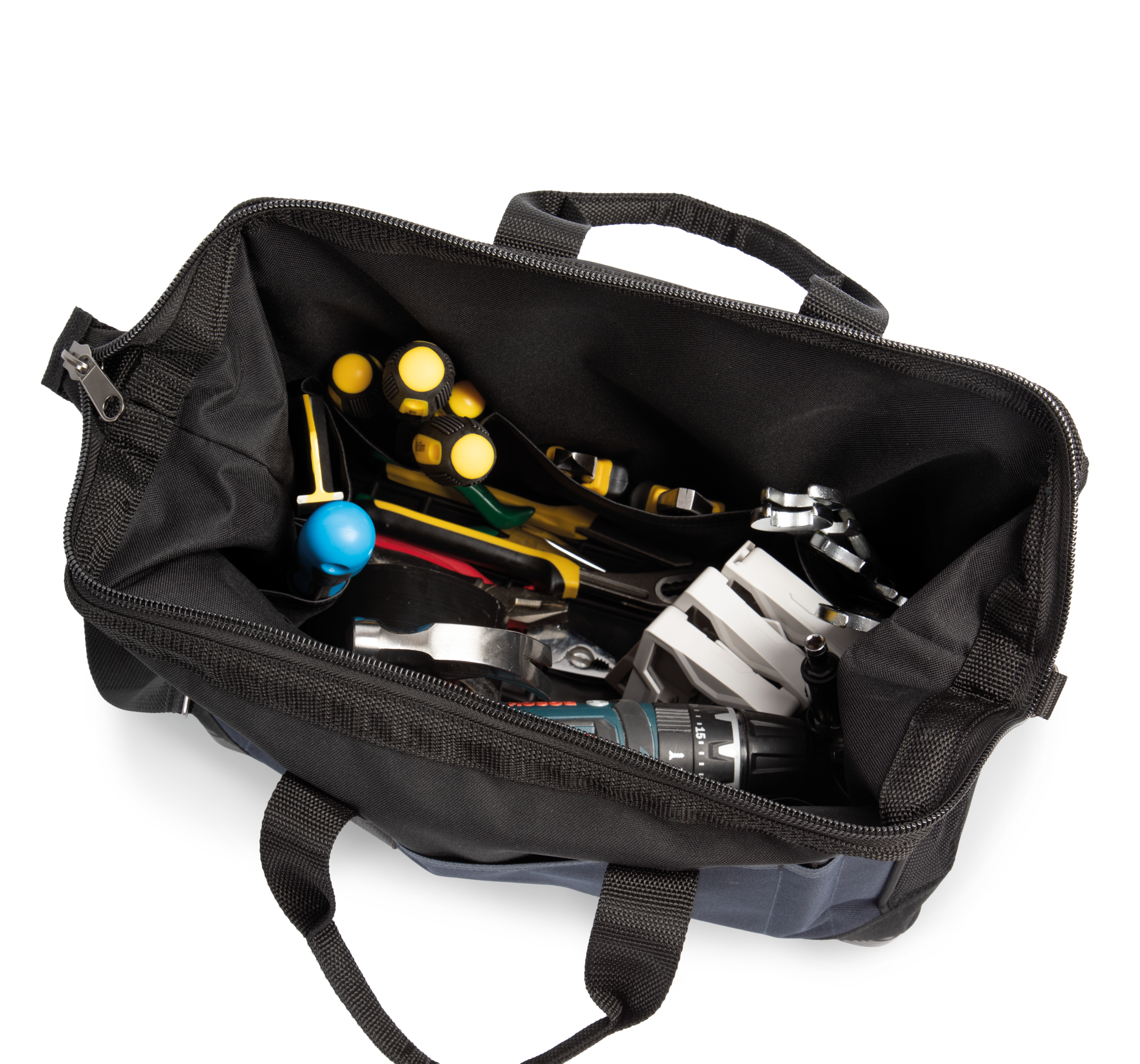 Bolsa de herramientas con fondo de plástico