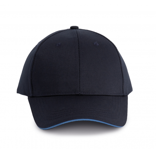 navy / light royal blue Gorra sandwich contrastado 6 paneles - Certificado OEKO-TEX® STANDARD 100