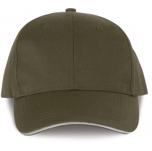 khaki / light grey Gorra sandwich contrastado 6 paneles - Certificado OEKO-TEX® STANDARD 100