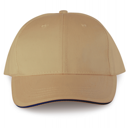 camel / black Gorra sandwich contrastado 6 paneles - Certificado OEKO-TEX® STANDARD 100