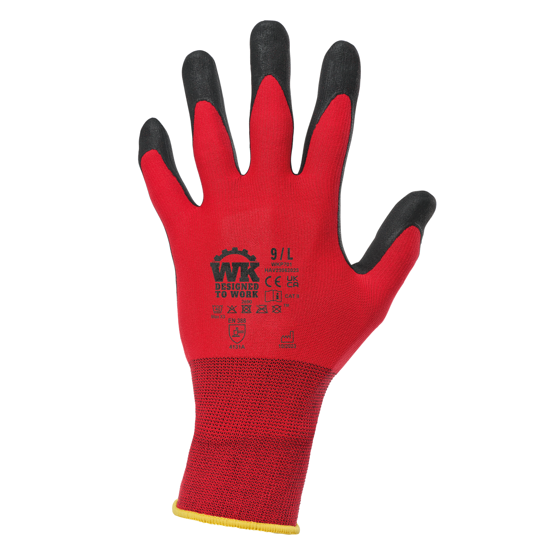 red Guantes para manipulación de materiales ligeros