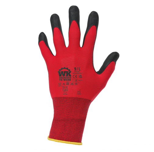 red Guantes para manipulación de materiales ligeros