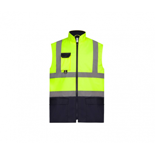 hi vis yellow / navy Chaleco Alta Visibilidad acolchado