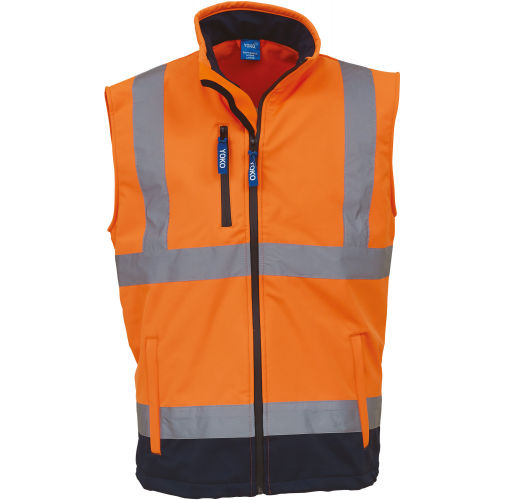 hi vis orange / navy Chaleco Softshell Alta Visibilidad