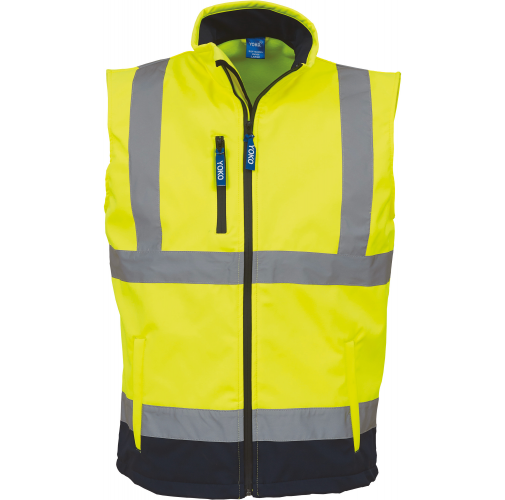 hi vis yellow / navy Chaleco Softshell Alta Visibilidad