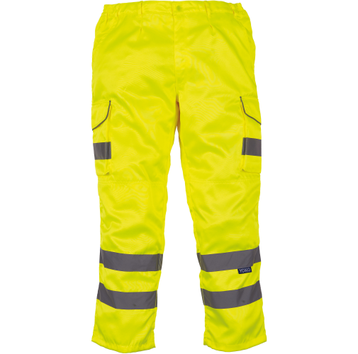 hi vis yellow Pantalón Cargo de Alta Visibilidad