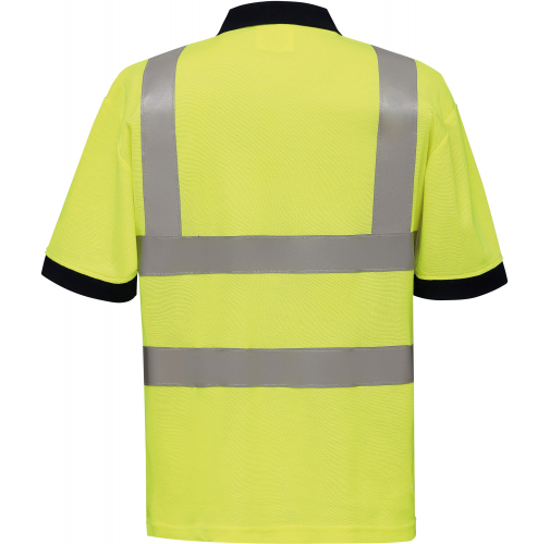 hi vis yellow Polo Alta Visibilidad manga corta