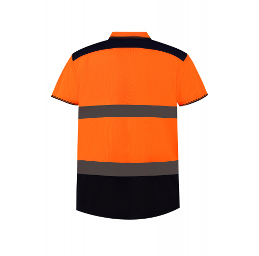 hi vis orange / navy Polo Alta Visibilidad Bicolor