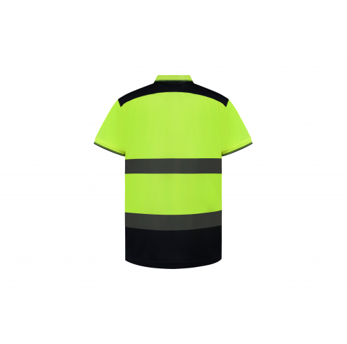 hi vis yellow / navy Polo Alta Visibilidad Bicolor