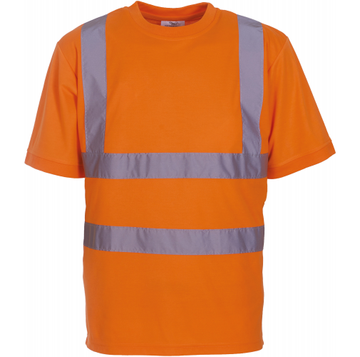 hi vis orange Camiseta Alta Visibilidad manga corta