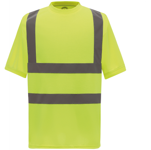 hi vis yellow Camiseta Alta Visibilidad manga corta