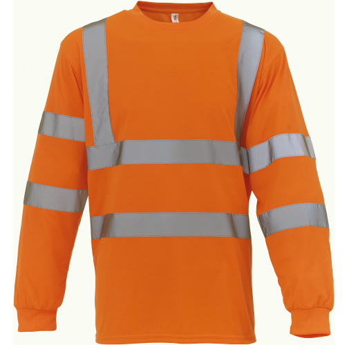 hi vis orange Camiseta Alta Visibilidad manga larga