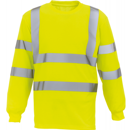 hi vis yellow Camiseta Alta Visibilidad manga larga