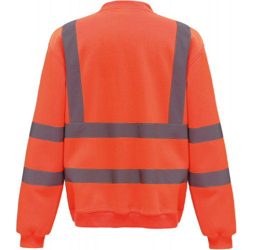hi vis orange Sudadera Alta Visibilidad cuello redondo