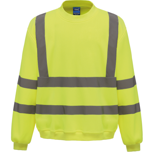 hi vis yellow Sudadera Alta Visibilidad cuello redondo