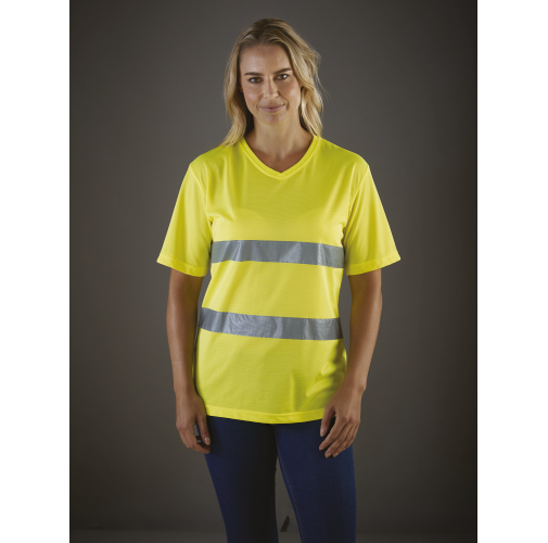 CAMISETA CUELLO DE PICO TOP COOL DE ALTA VISIBILIDAD