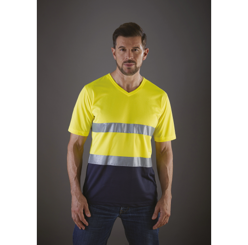 Camiseta cuello de pico Top Cool de Alta Visibilidad