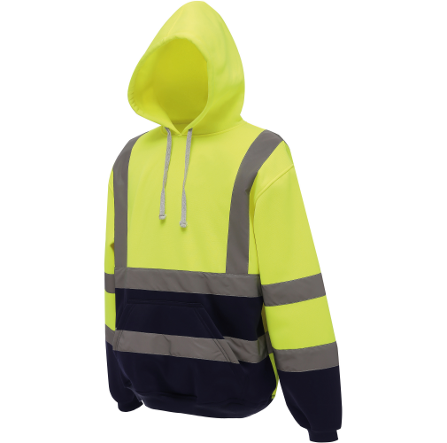 hi vis yellow / navy Sudadera Alta Visibilidad capucha