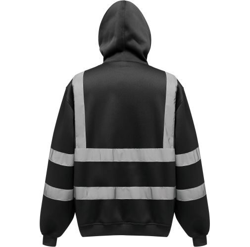 black Sudadera Alta Visibilidad capucha