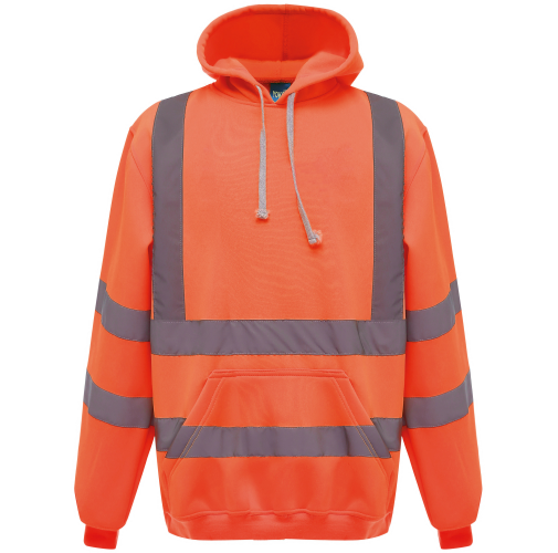 hi vis orange Sudadera Alta Visibilidad capucha