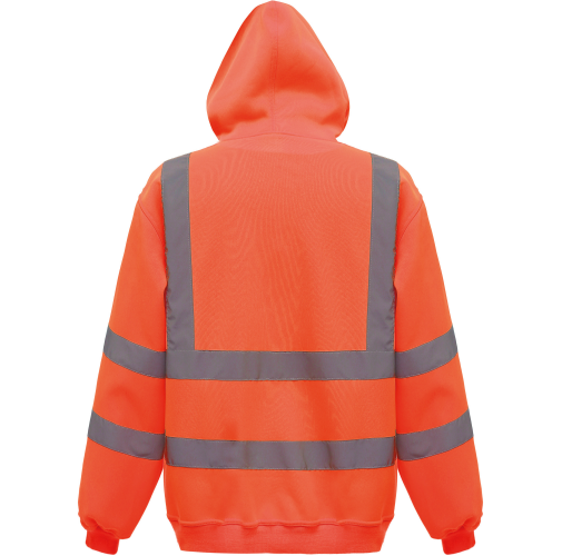 hi vis orange Sudadera Alta Visibilidad capucha