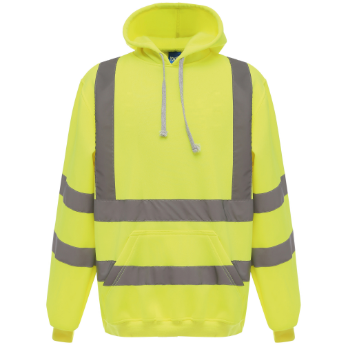 hi vis yellow Sudadera Alta Visibilidad capucha