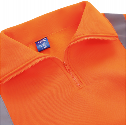 Sudadera Alta Visibilidad 1/4 cremallera