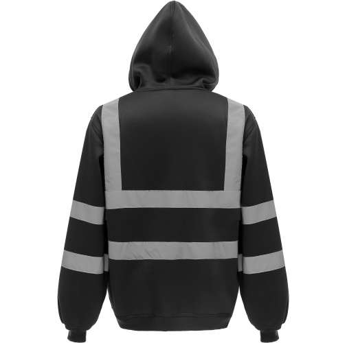 black Sudadera cremallera y capucha