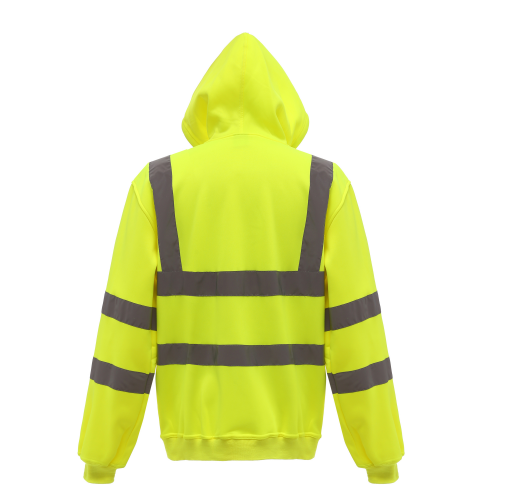 hi vis yellow Sudadera cremallera y capucha