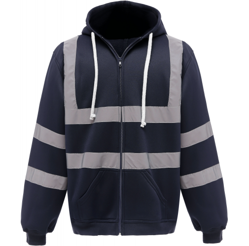 navy Sudadera cremallera y capucha