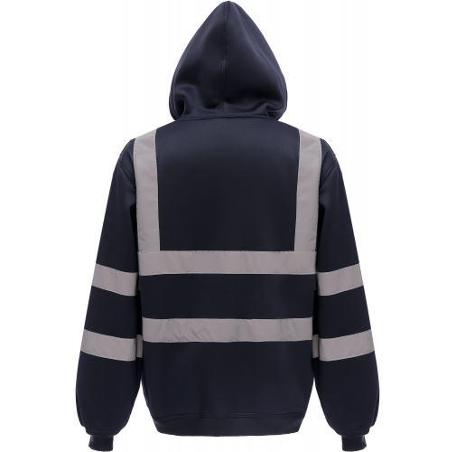 navy Sudadera cremallera y capucha
