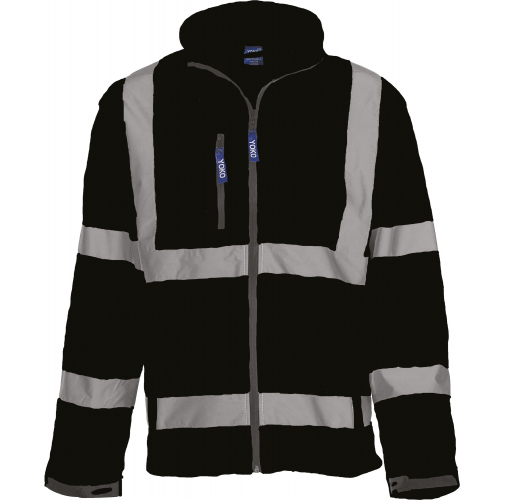 black Chaqueta Softshell Alta Visibilidad