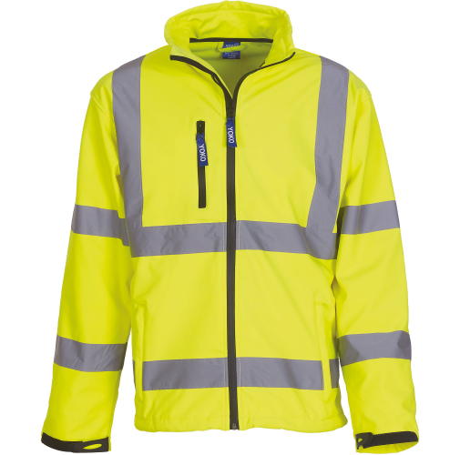 hi vis yellow Chaqueta Softshell Alta Visibilidad