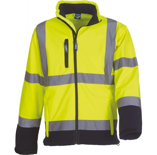 hi vis yellow / navy Chaqueta Softshell Alta Visibilidad