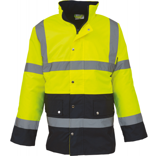 hi vis yellow / navy Chaqueta de seguridad Alta Visibilidad bicolor
