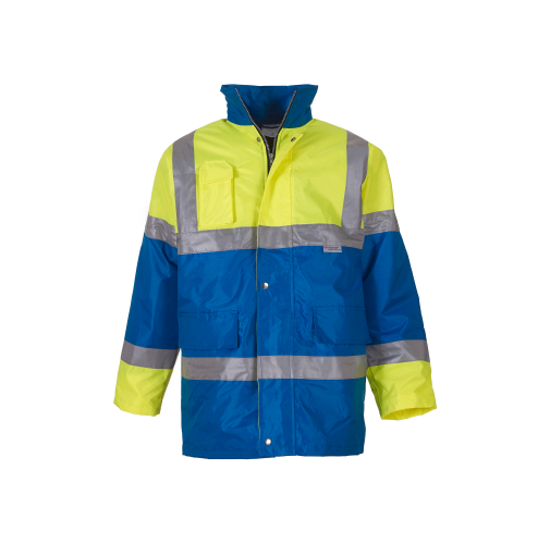hi vis yellow / royal blue Chaqueta Alta Visibilidad colores contrastados