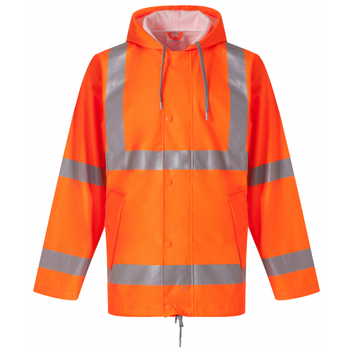 hi vis orange Chaqueta Alta Visibilidad Soft Flex transpirable para lluvia