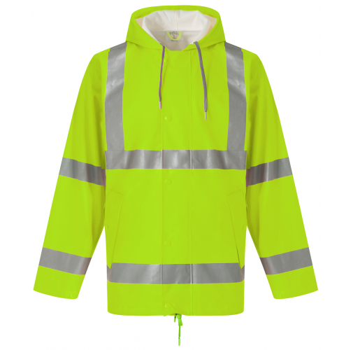 hi vis yellow Chaqueta Alta Visibilidad Soft Flex transpirable para lluvia